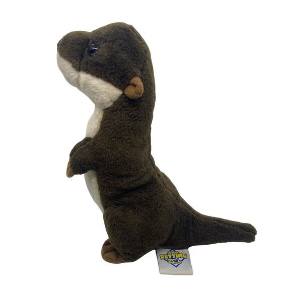 Petting Zoo Otter Plush 9" Brown Cream Sea Stuffed Animal Toy - Picture 5 of 8